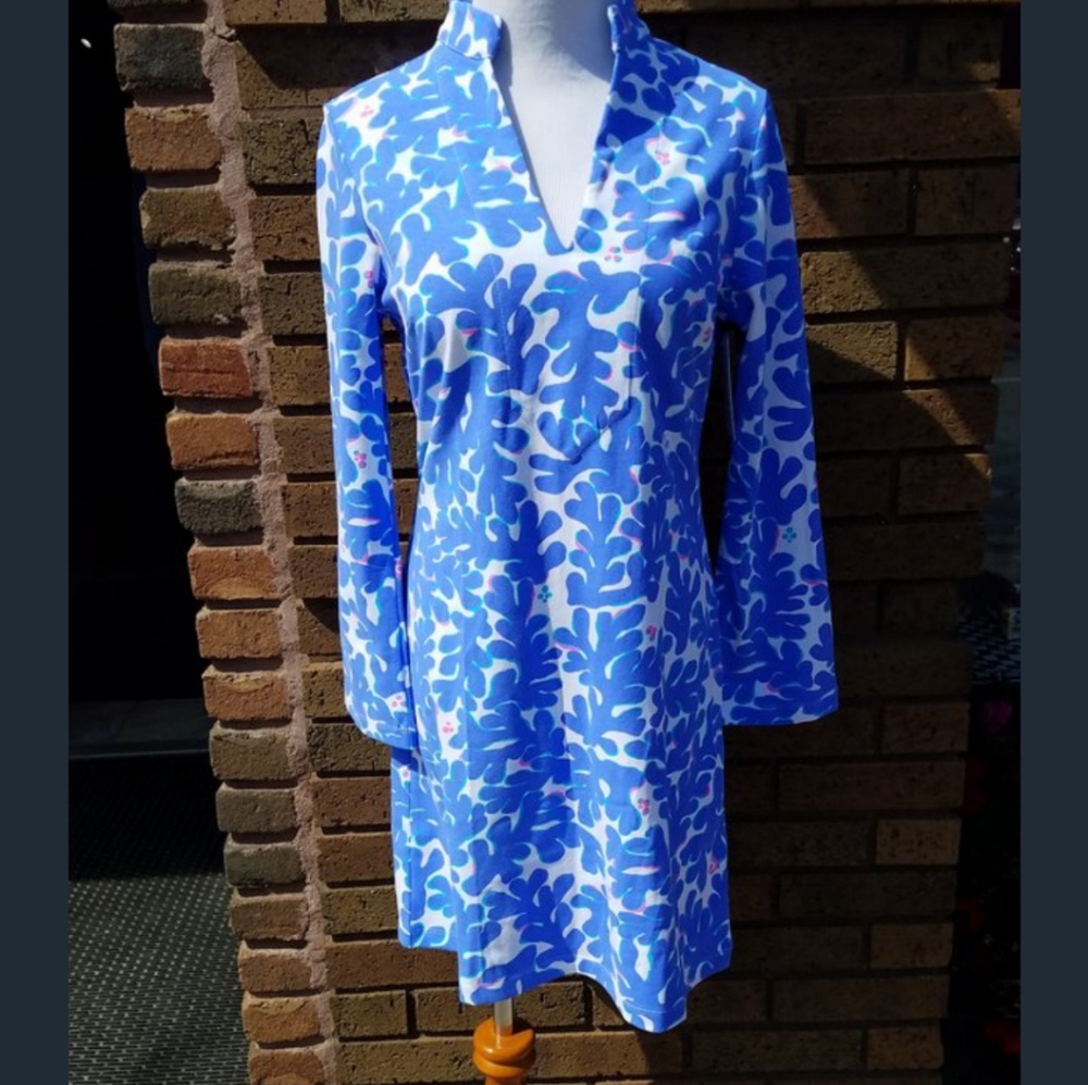 MAHI GOLD Blue Reef Tunic Dress Rare M